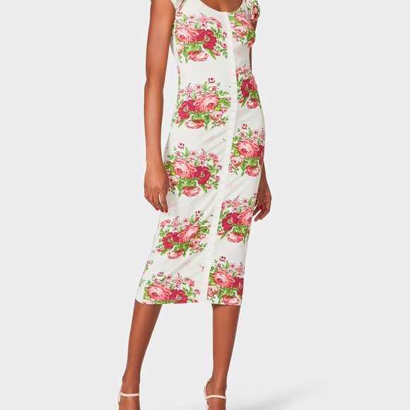 Betsey Johnson Vintage Like On-Off Shoulder Dress - Picture 7 of 8